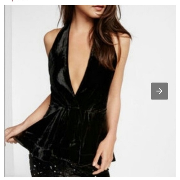 black velvet halter top